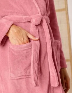 Peignoir Polaire Toucher Peluche Manches Longues, Longueur 115 Cm -Élégance Nuit Soldes Boutique 704398 C09 zoomx vue4