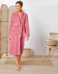 Peignoir Polaire Toucher Peluche Manches Longues, Longueur 115 Cm -Élégance Nuit Soldes Boutique 704398 C09 zoomx vue5