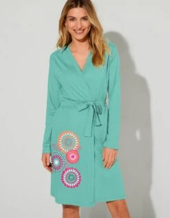 Peignoir Motifs "indiens" - Coton -Élégance Nuit Soldes Boutique 704488 C00 zoomx vue4