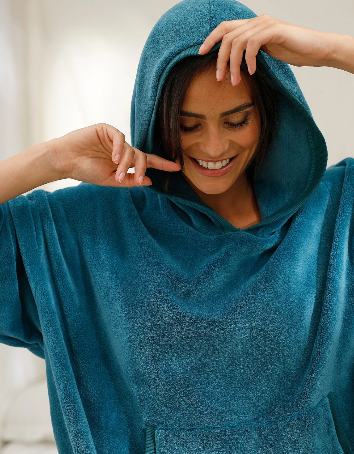 Sweat Oversize* Unisexe En Polaire Peluche Bleue 6 Sweat Oversize* Unisexe En Polaire Peluche Bleue – Image 6