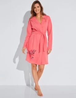 Peignoir Coton Imprimé Placé "bouquet -Élégance Nuit Soldes Boutique 704509 C01 zoomx vue5