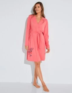 Peignoir Coton Imprimé Placé "bouquet -Élégance Nuit Soldes Boutique 704509 C01 zoomx vue6
