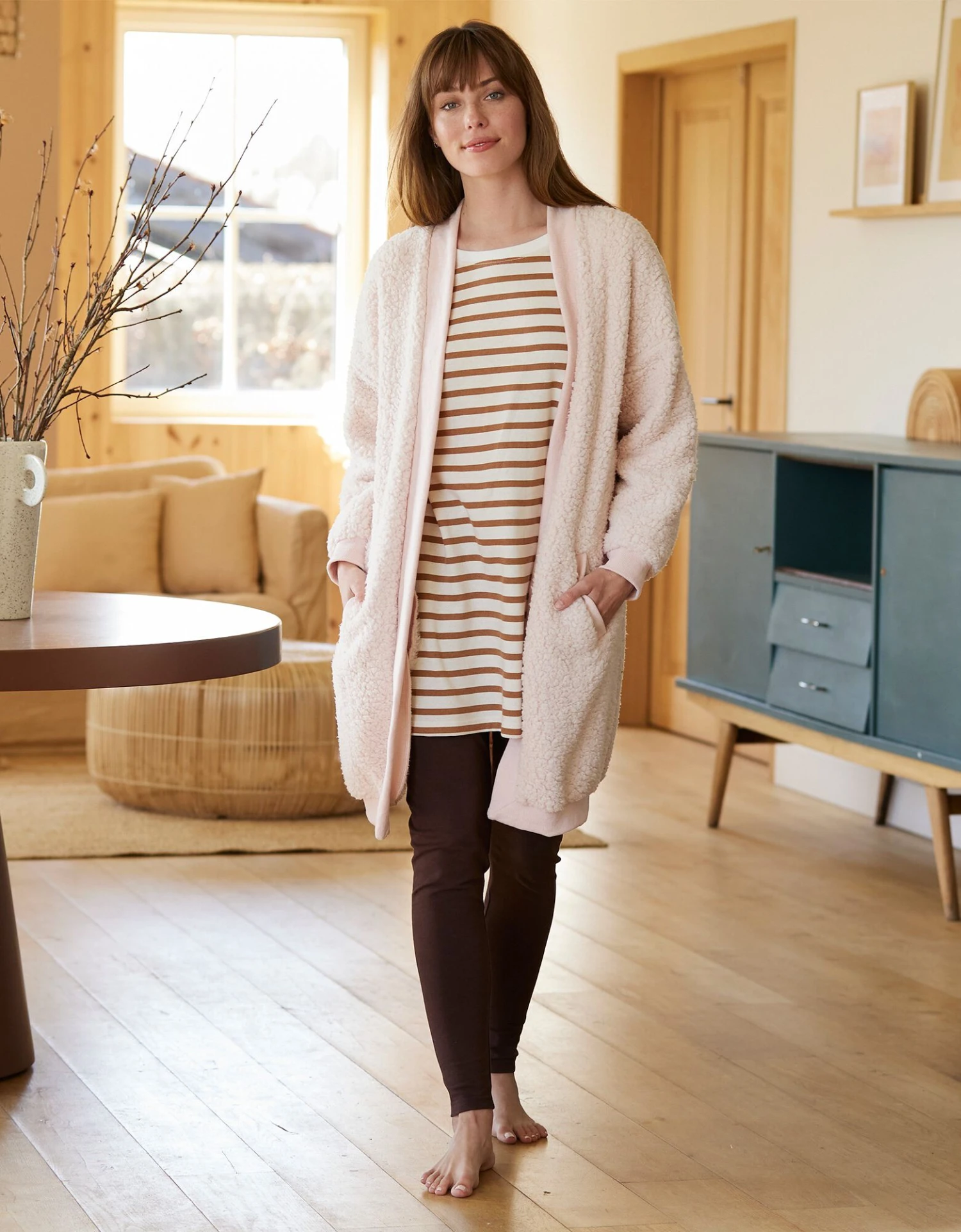 Gilet Long D'intérieur Maille Bouclette 3 Gilet Long D'intérieur Maille Bouclette – Image 3