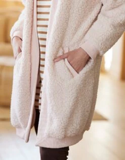 Gilet Long D'intérieur Maille Bouclette 9 Gilet Long D'intérieur Maille Bouclette -Élégance Nuit Soldes Boutique 704520 C01 zoomx vue4