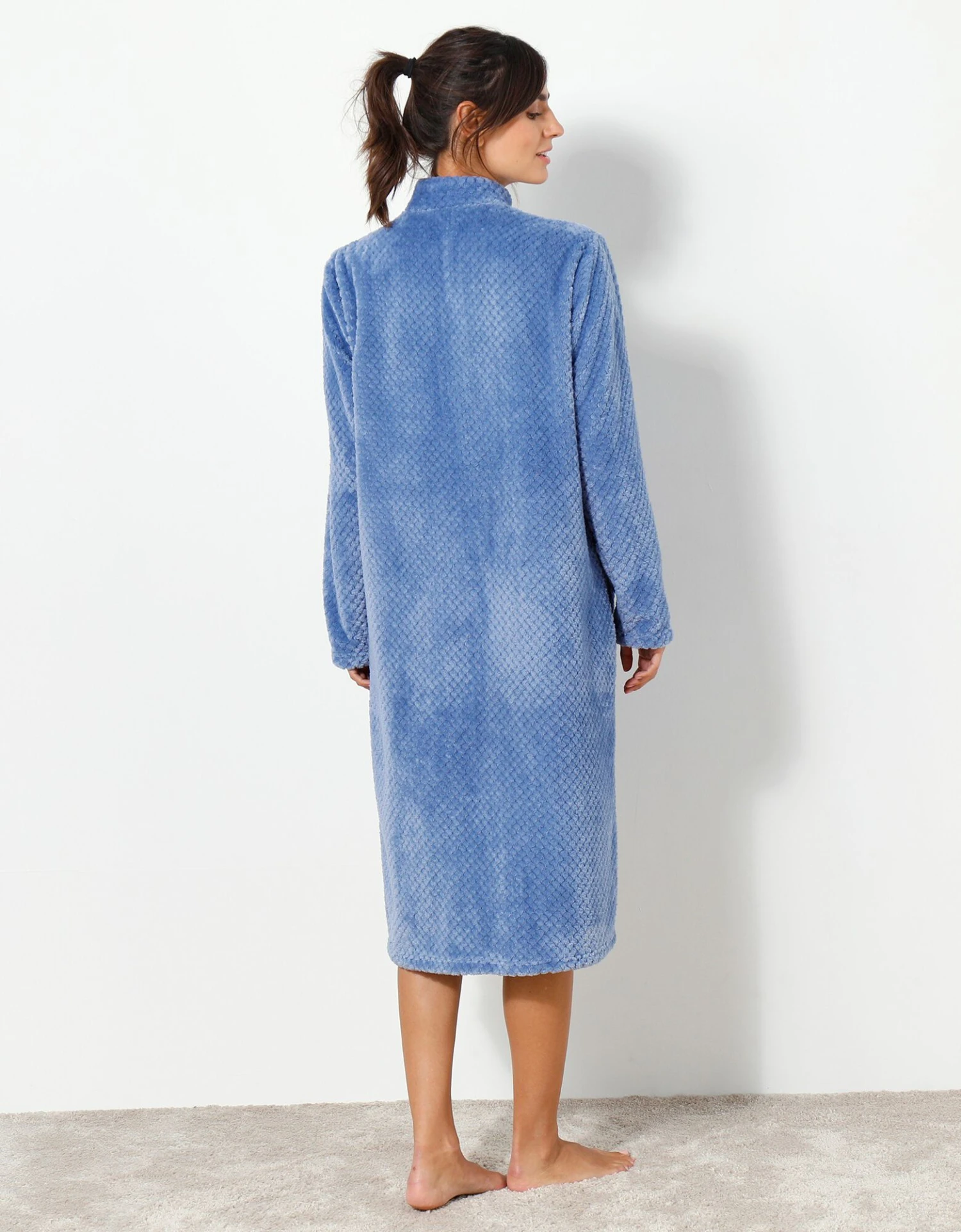 Robe De Chambre Zippée Polaire Texturé 6 Robe De Chambre Zippée Polaire Texturé – Image 6