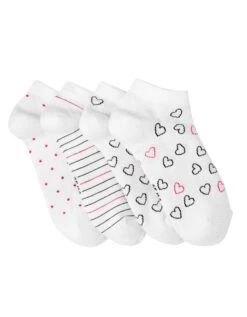 Chaussettes Basses Motifs Assortis– Lot De 4 5 Chaussettes Basses Motifs Assortis– Lot De 4 -Élégance Nuit Soldes Boutique 705295 C01 zoomx vue3