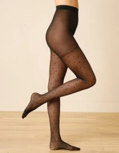 Collant Motif "plumetis" - Lot De 2