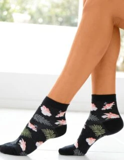 Socquettes Motifs Tropicaux Assortis – Lot De 4