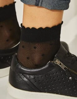 Mi-chaussettes Plumetis - Lot De 2 Paires 7 Mi-chaussettes Plumetis - Lot De 2 Paires -Élégance Nuit Soldes Boutique 705331 C01 zoomx vue4