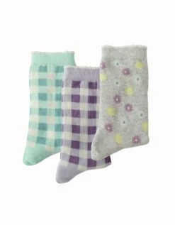 Chaussette Fantaisie Motif "carreaux" Assortis - Lot De 3 Paires -Élégance Nuit Soldes Boutique 705370 C01 zoomx vue3