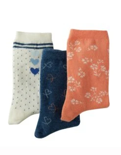 Chaussette Fantaisie Motif "coeurs"assortis - Lot De 3 Paires 5 Chaussette Fantaisie Motif "coeurs"assortis - Lot De 3 Paires -Élégance Nuit Soldes Boutique 705371 C01 zoomx vue3