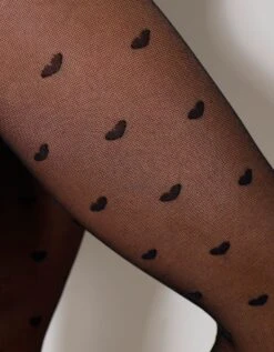 Collants Motif "coeurs" - Lot De 2 -Élégance Nuit Soldes Boutique 705374 C01 zoomx vue3