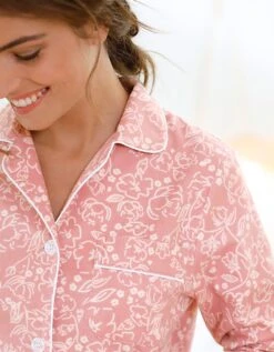 Pyjama Pilou Imprimé "fleurs" -Élégance Nuit Soldes Boutique 706148 C01 zoomx vue4