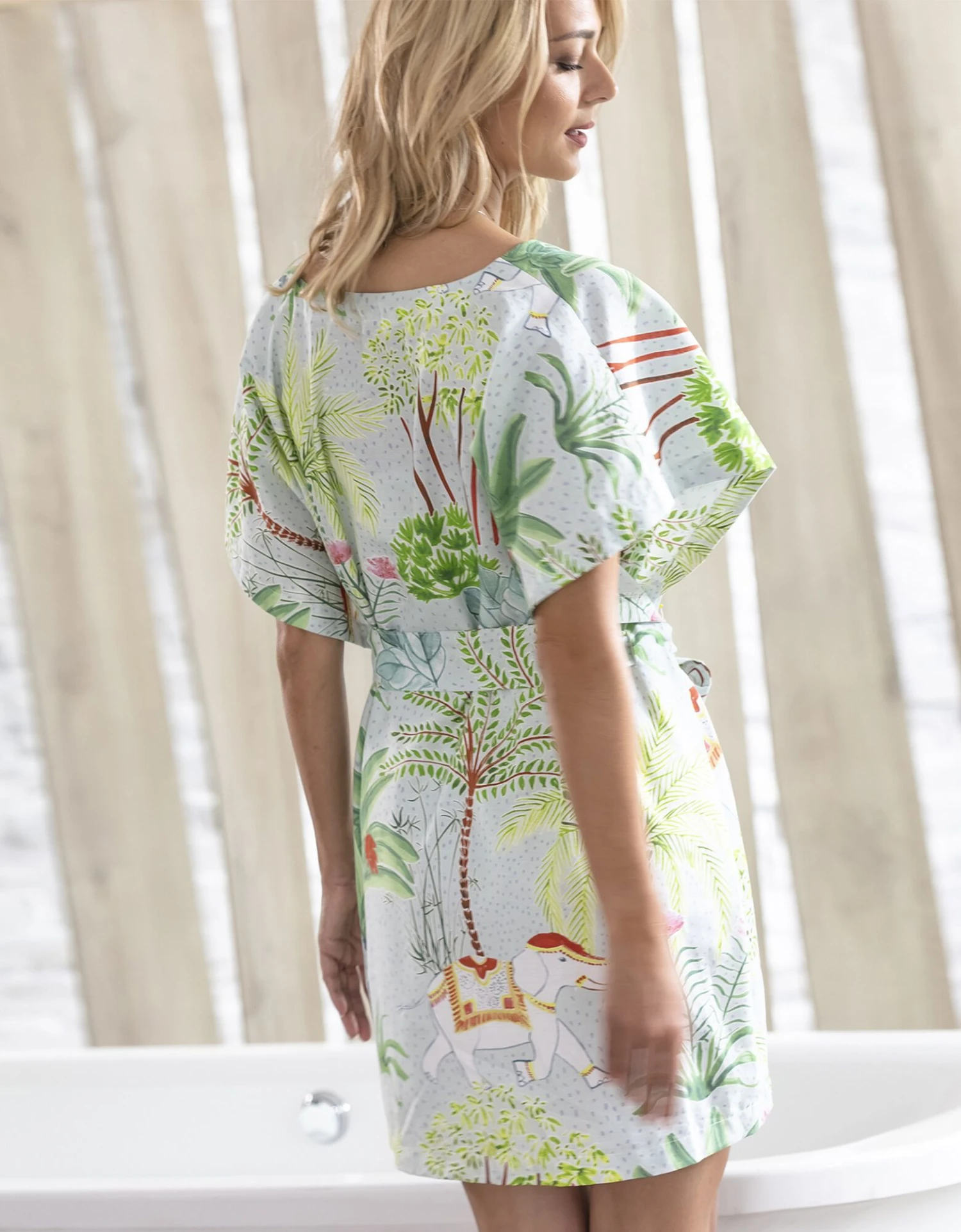 Kimono Imprimé Manches Courtes - Collection Upcycling 2 Kimono Imprimé Manches Courtes - Collection Upcycling – Image 2