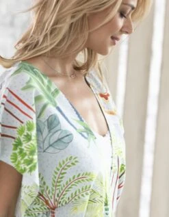 Kimono Imprimé Manches Courtes - Collection Upcycling 7 Kimono Imprimé Manches Courtes - Collection Upcycling -Élégance Nuit Soldes Boutique 706166 C01 zoomx vue3