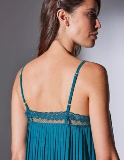 Nuisette Col V Dentelle Et Voile Plissé -Élégance Nuit Soldes Boutique 706179 C00 zoomx vue5