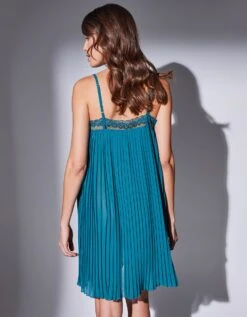 Nuisette Col V Dentelle Et Voile Plissé -Élégance Nuit Soldes Boutique 706179 C00 zoomx vue7