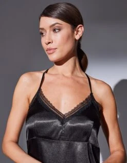 Nuisette Satin Et Dentelle - Col V 7 Nuisette Satin Et Dentelle - Col V -Élégance Nuit Soldes Boutique 706197 C02 zoomx vue3
