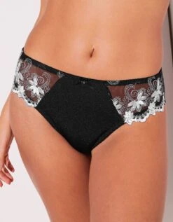 Culotte Maille Satinée Et Tulle Brodé Calenca