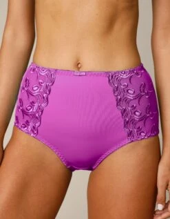 Gainette Ventre Plat Microfibre Tulle Brodé Sienne - Lot De 2 -Élégance Nuit Soldes Boutique 707455 C04 zoomx vue4