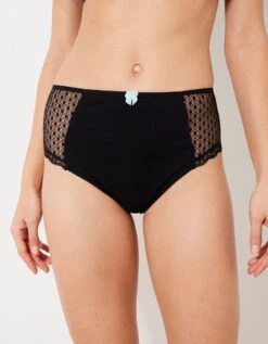 Culotte Maxi Dentelle Coton Uni Tropea - Lot De 4