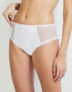 Culotte Maxi Coton Dentelle Unie Coria - Lot De 2