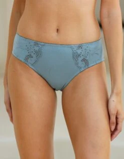 Culotte Brodée Forme Midi Coton Uni Olbia - Lot De 2