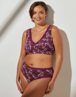 Culotte Forme Maxi En Coton Imprimé Fleuri "Capella"- Lot De 2 -Élégance Nuit Soldes Boutique 707874 C01 zoomx vue4