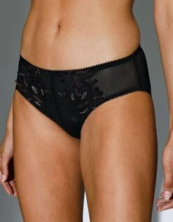 Culotte Midi Brodée Effet Feuillage Sullana -Élégance Nuit Soldes Boutique 707876 C01 zoomx vue3