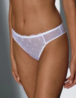 Culotte Forme Tanga Tulle Brodé Et Plumetis Lolak -Élégance Nuit Soldes Boutique 707911 C01 zoomx vue4