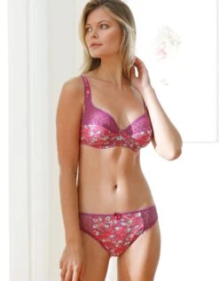 Culotte Midi Coton Dentelle Imprimé Fleuri Coria - Lot De 2 -Élégance Nuit Soldes Boutique 707915 C01 zoomx vue3