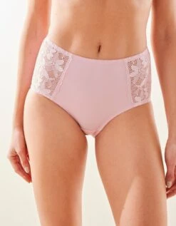 Culotte Taille Haute Microfibre Et Dentelle Manado - Lot De 2